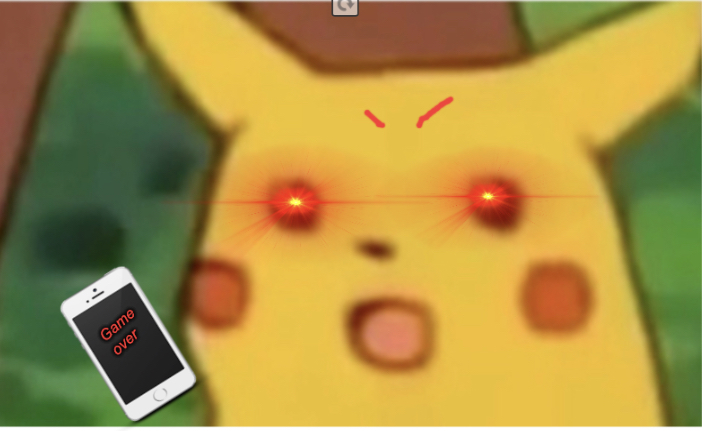 High Quality Pikachu loses a video game Blank Meme Template