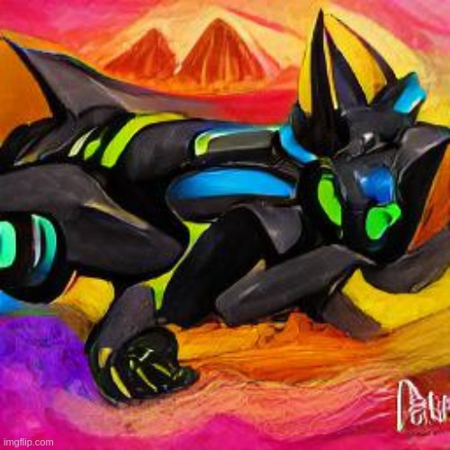 i put protogen in an ai art generator | made w/ Imgflip meme maker