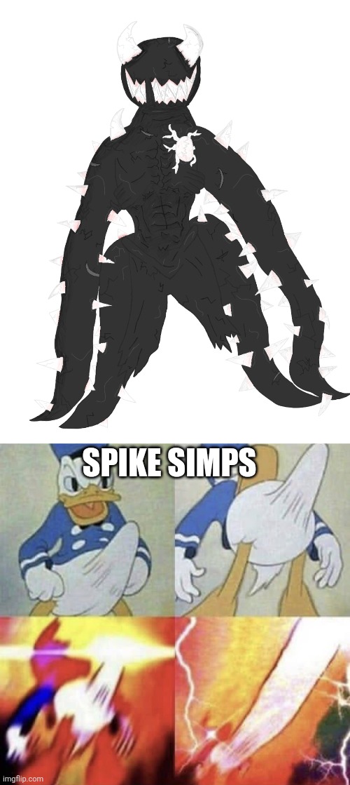 SPIKE SIMPS | image tagged in spike the anomaly,donald duck erection | made w/ Imgflip meme maker