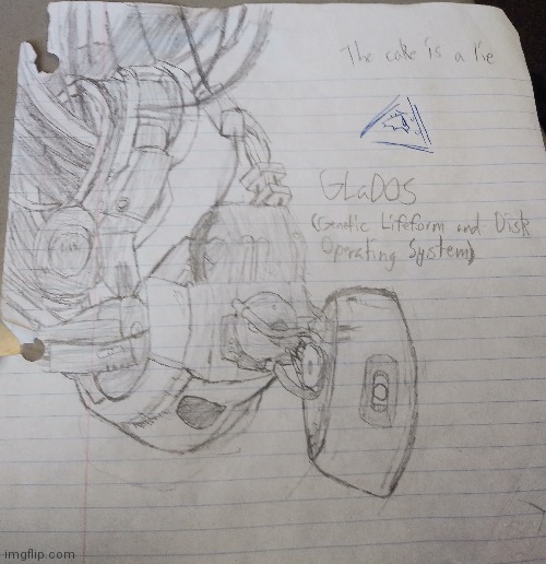 Drew GLaDOS (Illy photobomb) | made w/ Imgflip meme maker