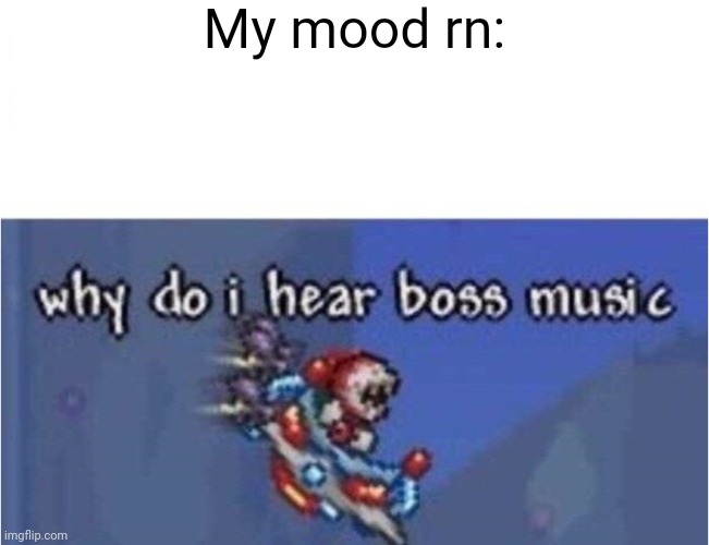 WHY AM I HEARING BOSS 2, I DIDN'T REALIZE IT SAID "THIS WILL BE A TERRIBLE NIGHT" | My mood rn: | image tagged in why do i hear boss music | made w/ Imgflip meme maker
