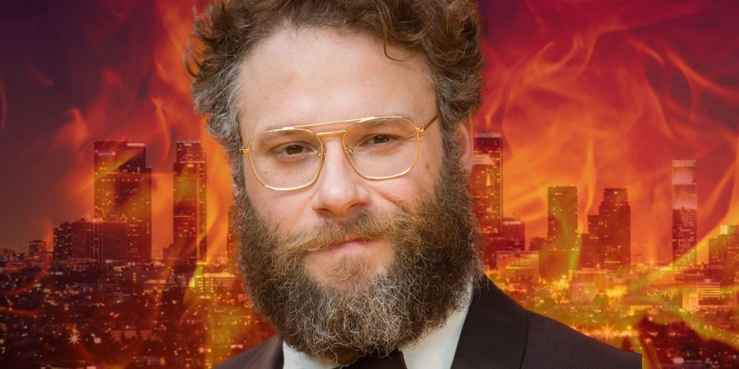 Seth Rogen on Fire Blank Meme Template