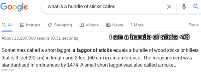 i am a bundle of sticks </3 | made w/ Imgflip meme maker