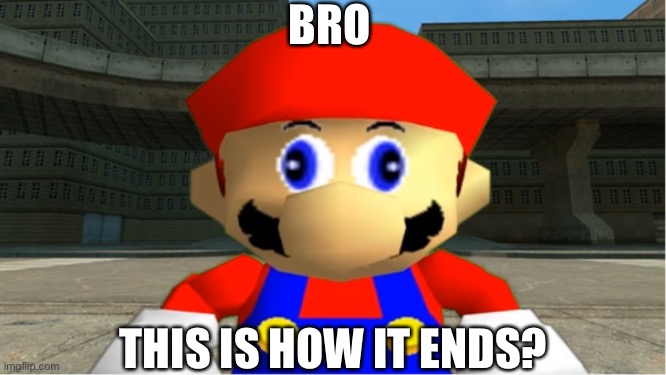 SMG4 Mario derp reaction | BRO THIS IS HOW IT ENDS? | image tagged in smg4 mario derp reaction | made w/ Imgflip meme maker