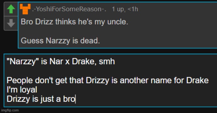 Drizzy > Drizzy. | made w/ Imgflip meme maker