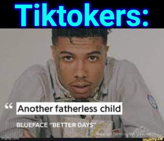 another fatherless child | Tiktokers: | image tagged in another fatherless child | made w/ Imgflip meme maker