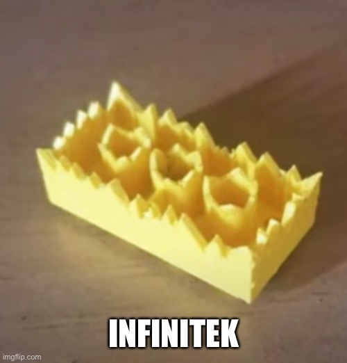 spiky lego | INFINITEK | image tagged in spiky lego | made w/ Imgflip meme maker