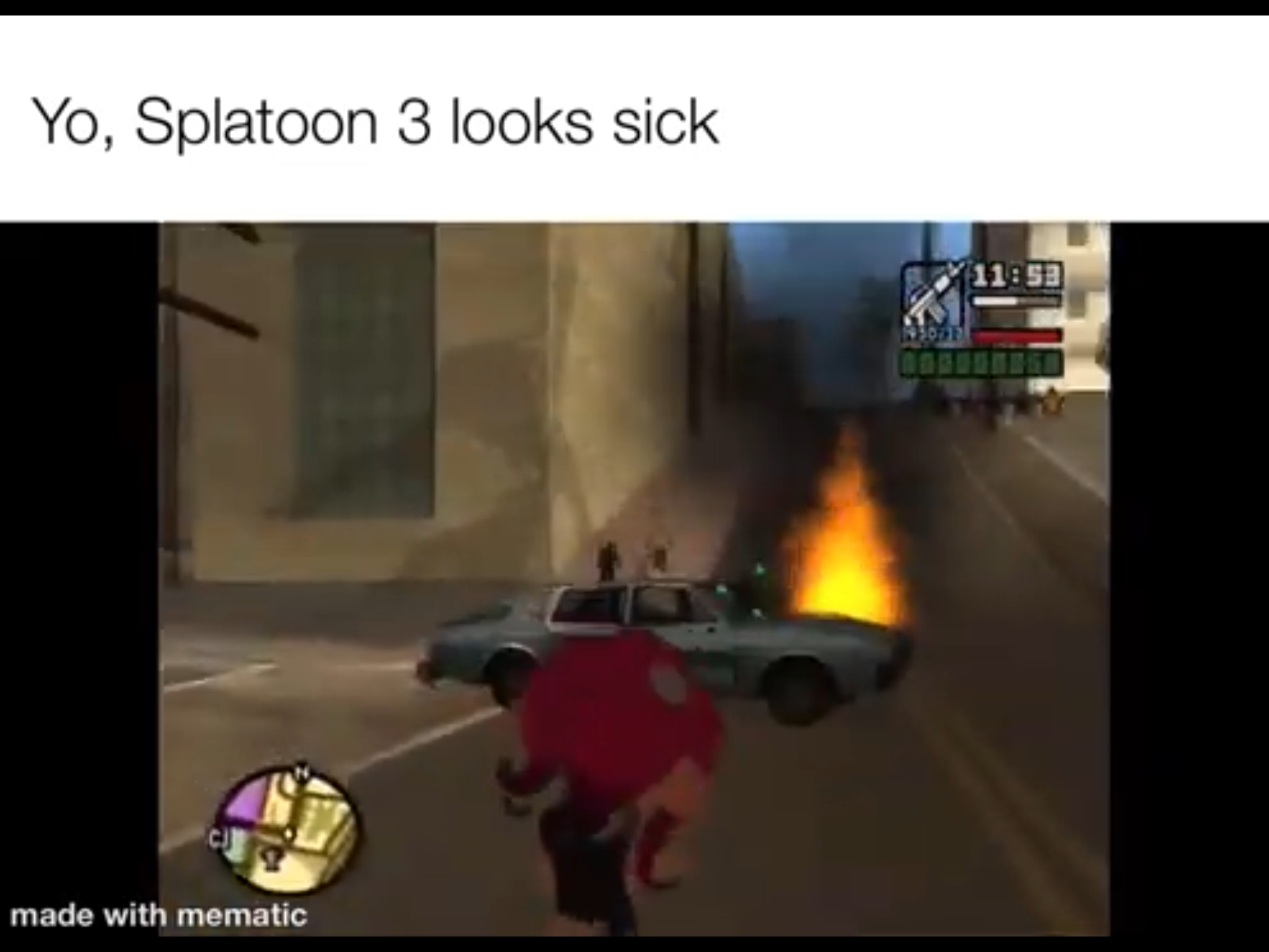 Grand theft Splatoon Blank Meme Template