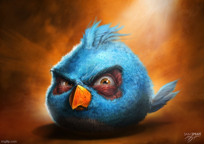 Realistic Blue Angry Bird | image tagged in realistic blue angry bird | made w/ Imgflip meme maker