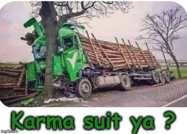 Suit ya ? | image tagged in karma | made w/ Imgflip meme maker