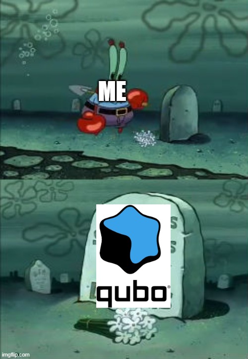 rip | ME | image tagged in squidward's hopes and dreams,qubo death | made w/ Imgflip meme maker