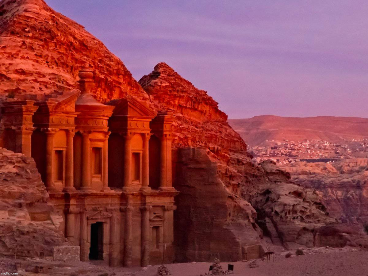 The half-built city of Petra in Jordan | image tagged in awesome | made w/ Imgflip meme maker