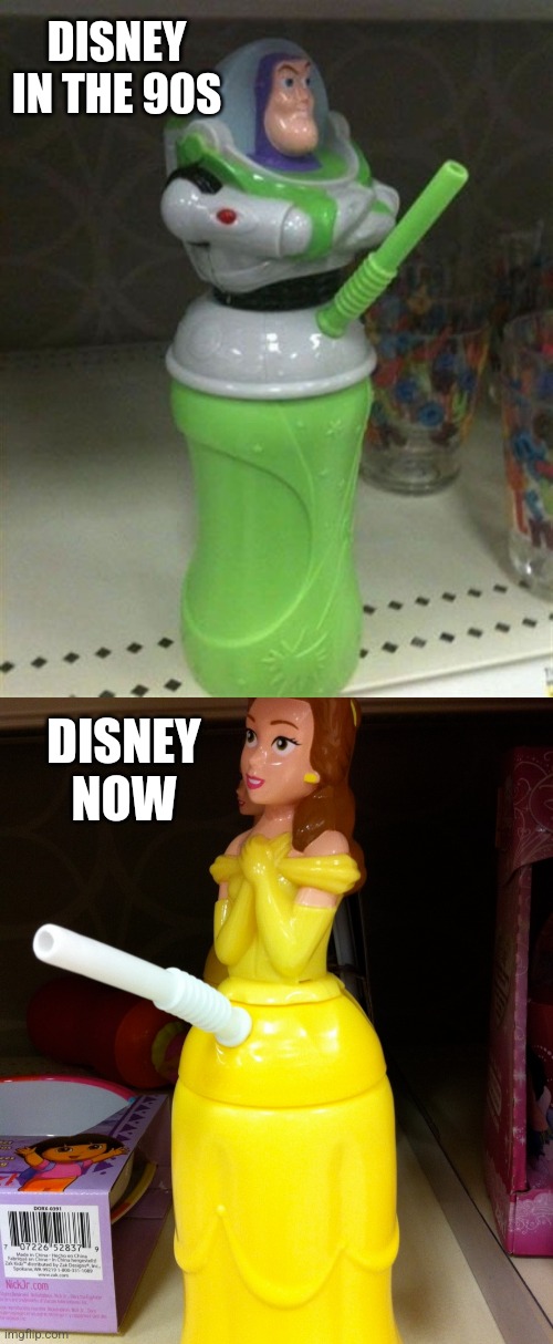 DISNEY IN THE 90S; DISNEY NOW | image tagged in funny memes | made w/ Imgflip meme maker