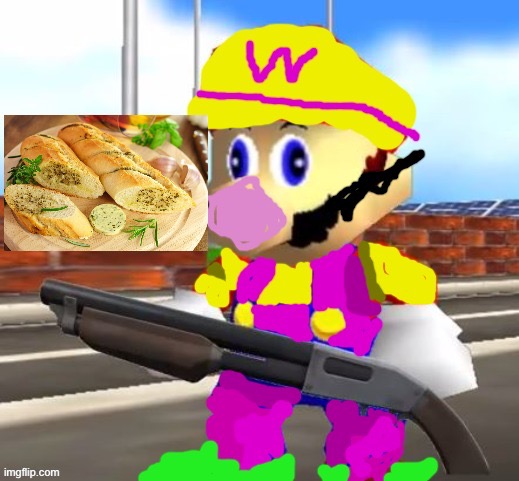 Wario with Shotgun | image tagged in wario with shotgun | made w/ Imgflip meme maker