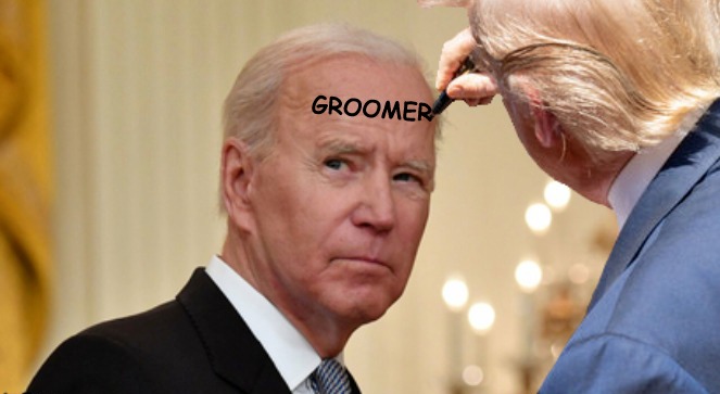 OK, groomer. | image tagged in groomer biden,pedo joe biden,pedo in chief,sad joe biden,creepy joe biden,chester molester | made w/ Imgflip meme maker