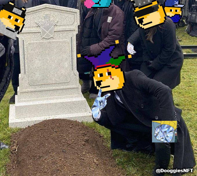 Diamond Hand Grave Yard Dooggies Blank Meme Template