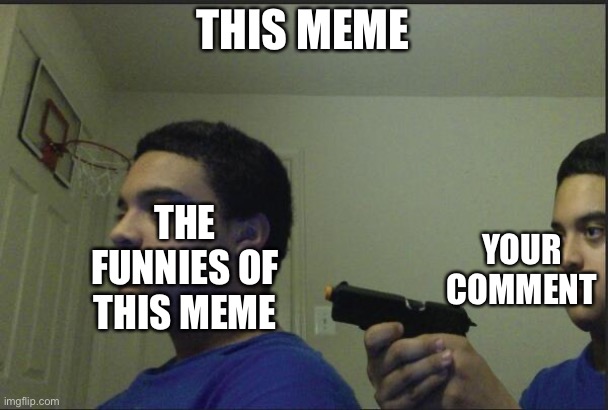 Trust Nobody, Not Even Yourself | THIS MEME THE FUNNIES OF THIS MEME YOUR COMMENT | image tagged in trust nobody not even yourself | made w/ Imgflip meme maker