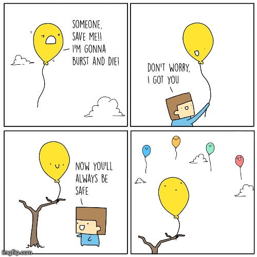 Balloons | image tagged in comics/cartoons,comics,comic,balloons,balloon,rather safe than sorry | made w/ Imgflip meme maker