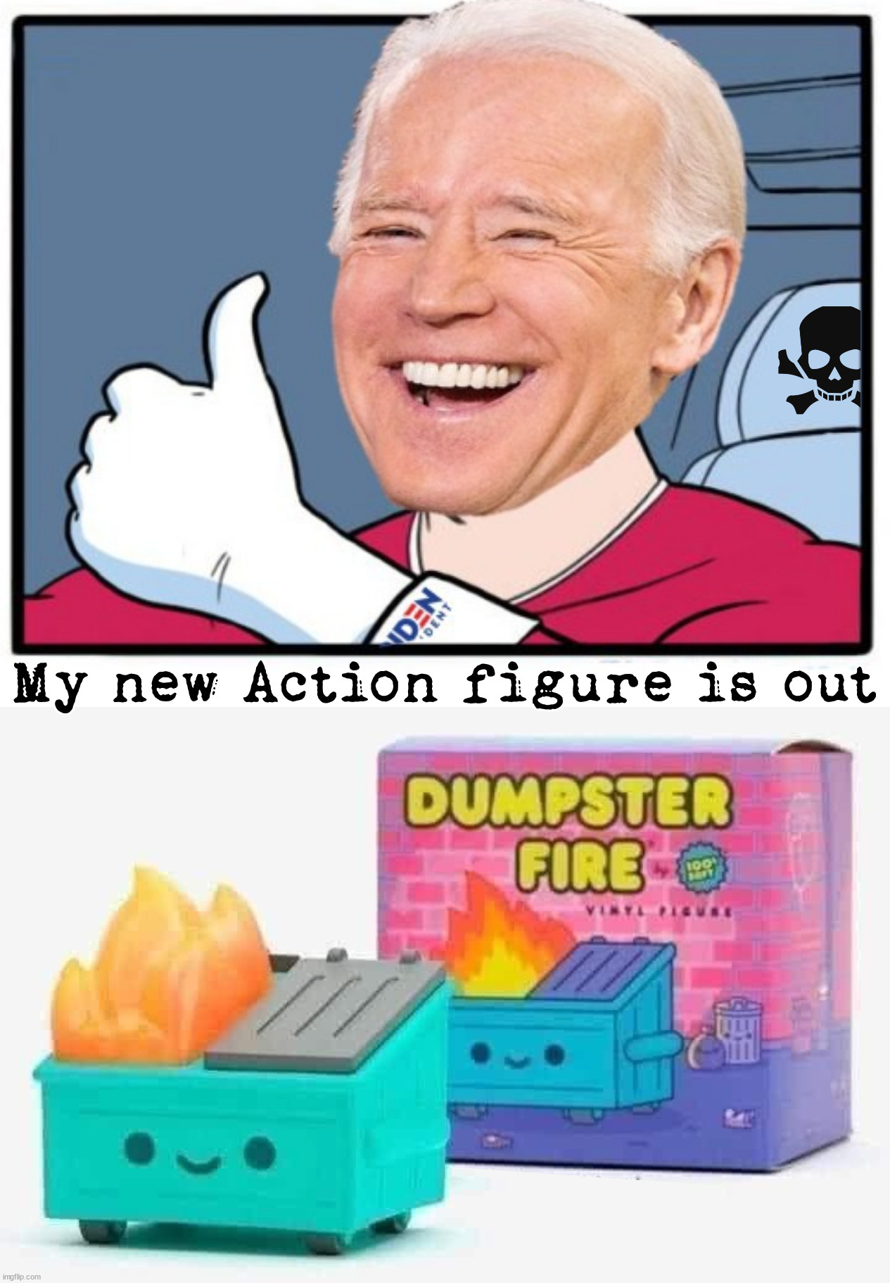 Kind of spot on with his approval ratings. | My new Action figure is out | image tagged in thumbs up joe biden,political meme | made w/ Imgflip meme maker
