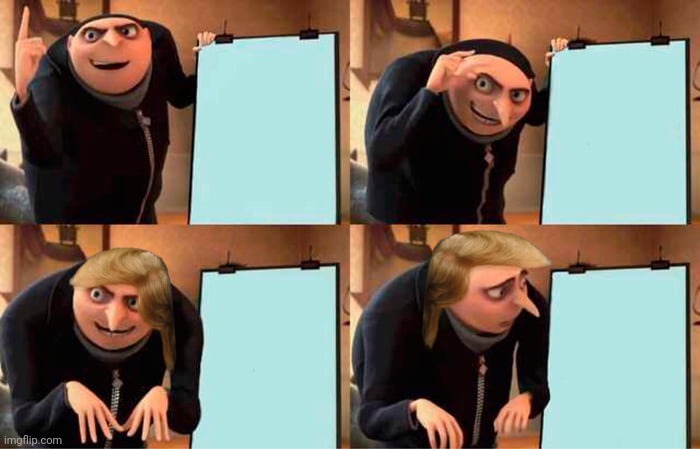 High Quality grus plan trump hair Blank Meme Template