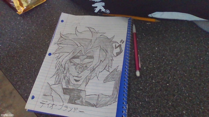 i can draw as good as i can edit | image tagged in dio brando,jojo's bizarre adventure | made w/ Imgflip meme maker