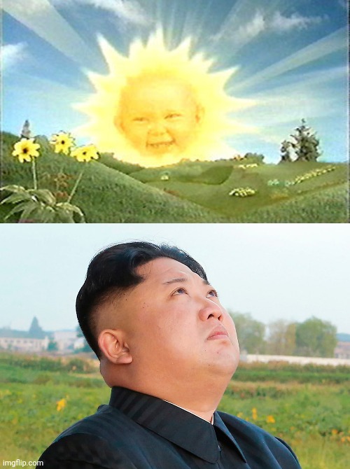 Teletubbies | image tagged in kim jong un,teletubbies | made w/ Imgflip meme maker