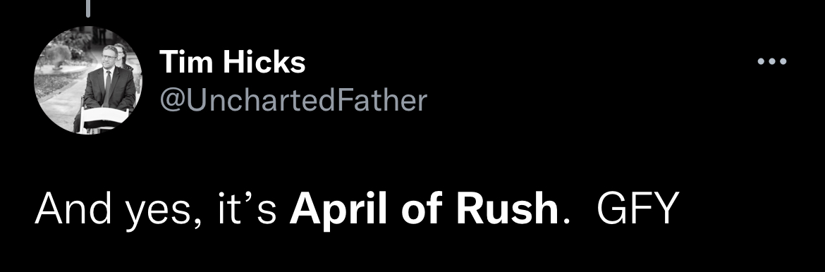 April of Rush Blank Meme Template