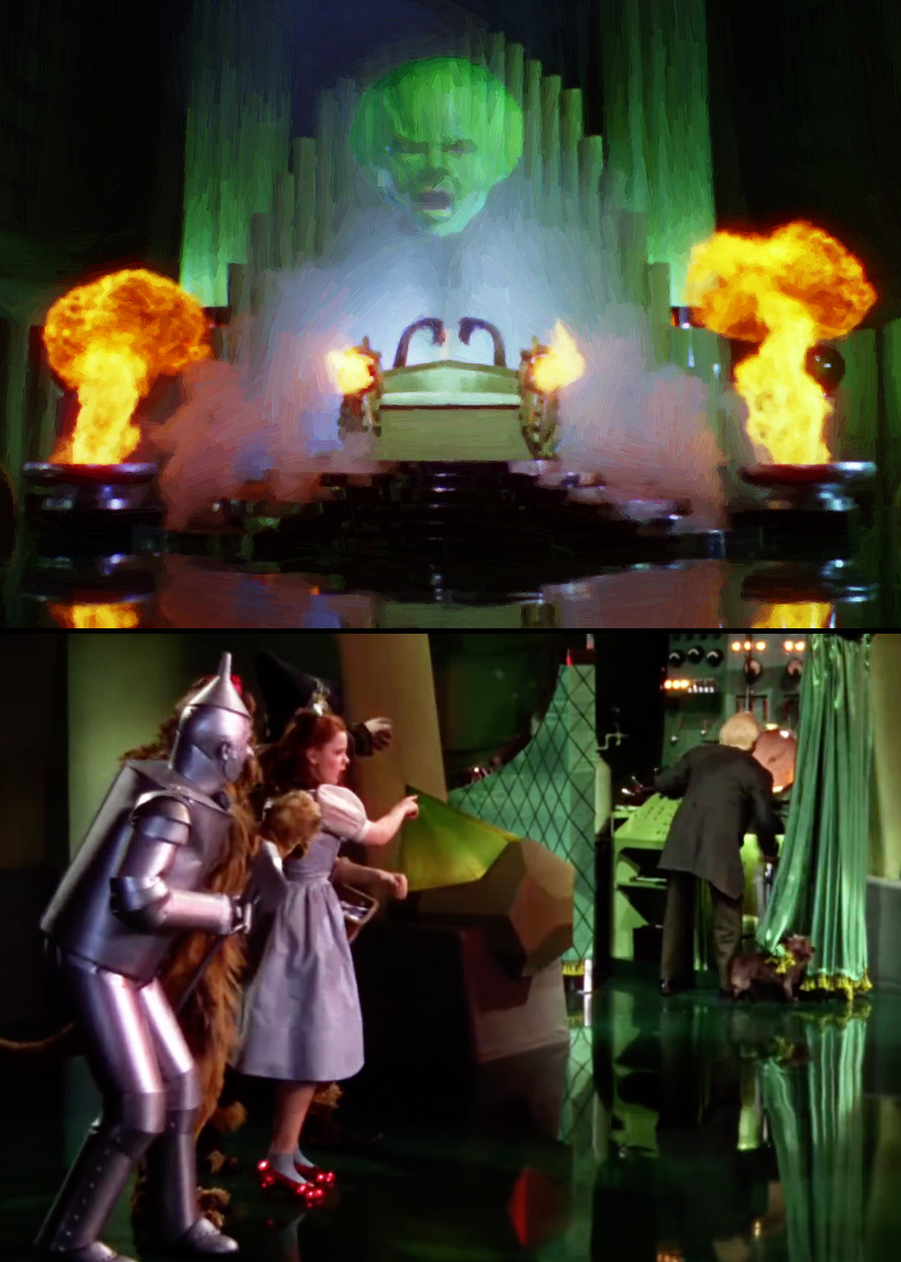 High Quality Wizard of Oz - Man Behind the Curtain Blank Meme Template