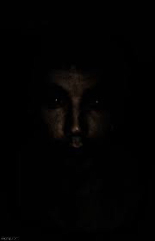 Face in Darkness | image tagged in face in darkness | made w/ Imgflip meme maker