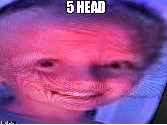 Hurh | 5 HEAD | image tagged in forehead | made w/ Imgflip meme maker