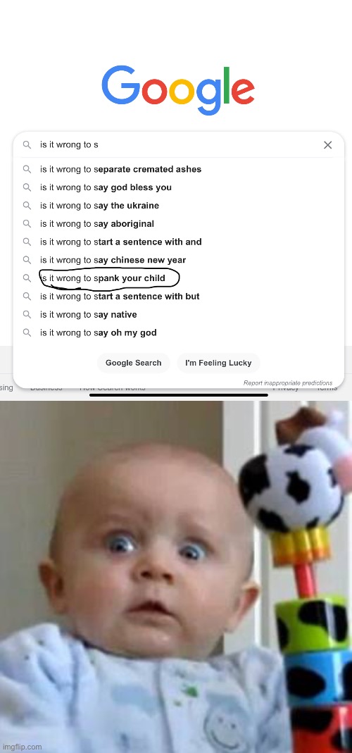 Oof | image tagged in scared baby | made w/ Imgflip meme maker