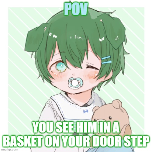 POV; YOU SEE HIM IN A BASKET ON YOUR DOOR STEP | made w/ Imgflip meme maker