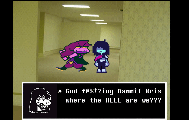 High Quality Kris and susie in the backrooms Blank Meme Template