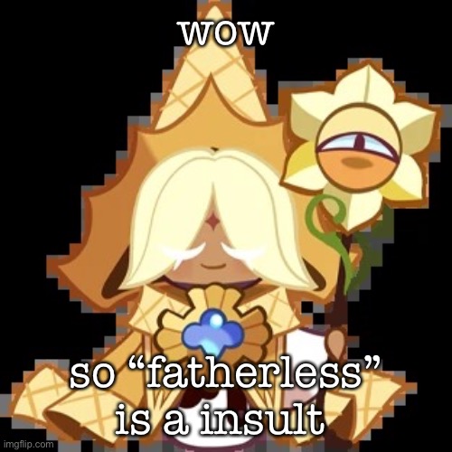 it doesn’t really seem like it | wow; so “fatherless” is a insult | image tagged in purevanilla | made w/ Imgflip meme maker