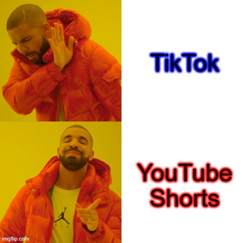 SUS | TikTok; YouTube Shorts | image tagged in memes,drake hotline bling | made w/ Imgflip meme maker