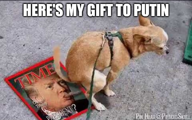 A gift to Putin |  HERE'S MY GIFT TO PUTIN | image tagged in ukraine,ukrainian,trump putin,putin's puppet,political memes,putin | made w/ Imgflip meme maker