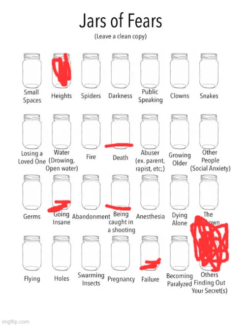 Jar of fears clear version | image tagged in jar of fears clear version | made w/ Imgflip meme maker