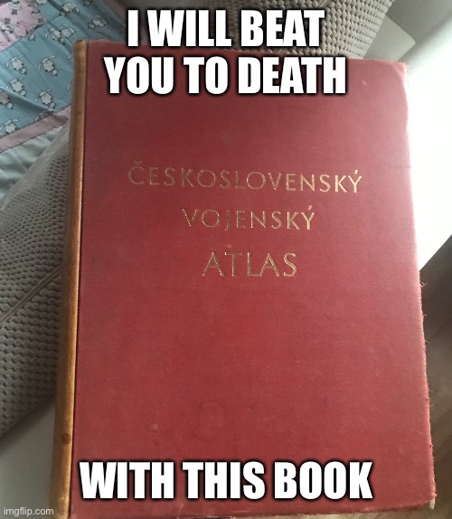 I WILL BEAT YOU TO DEATH WITH THIS BOOK | made w/ Imgflip meme maker