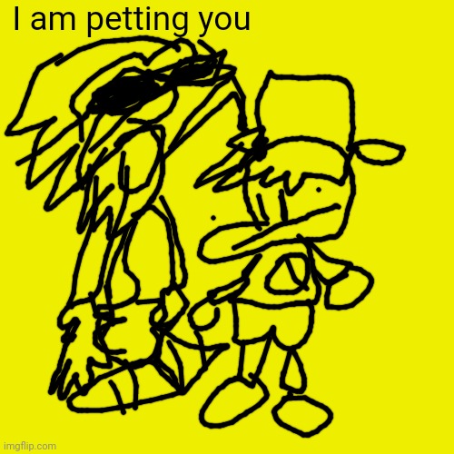 Vs MSMG menu art 1.5 I guess | I am petting you | image tagged in memes,blank transparent square | made w/ Imgflip meme maker