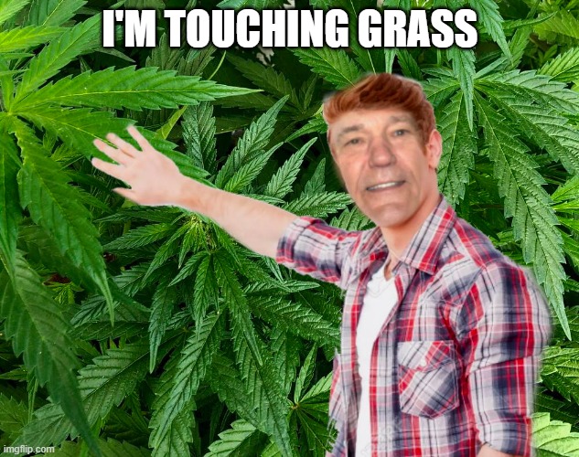 I'M TOUCHING GRASS | made w/ Imgflip meme maker