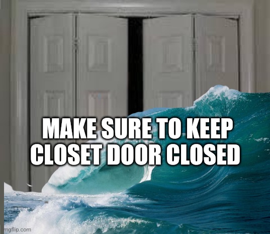MAKE SURE TO KEEP CLOSET DOOR CLOSED | made w/ Imgflip meme maker