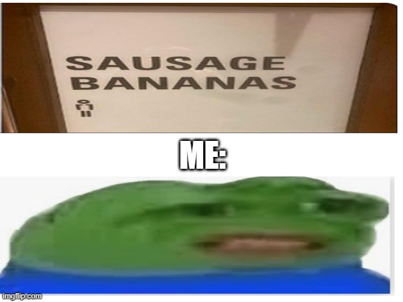 No thanks... | ME: | image tagged in sausage banana door,nonsense | made w/ Imgflip meme maker