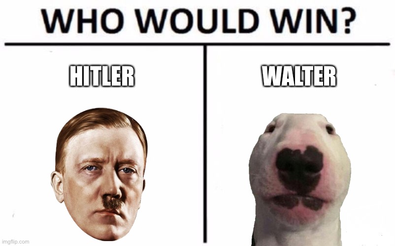 Who Would Win? | HITLER; WALTER | image tagged in memes,who would win | made w/ Imgflip meme maker