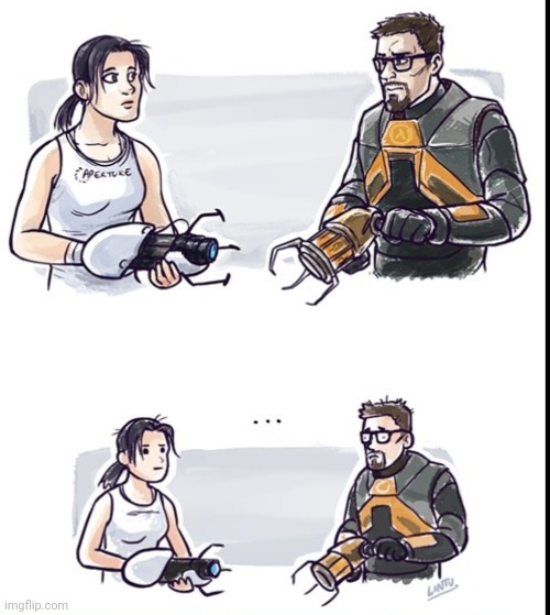 What a thoughtful and deep conversation between Chell and Gordon | made w/ Imgflip meme maker