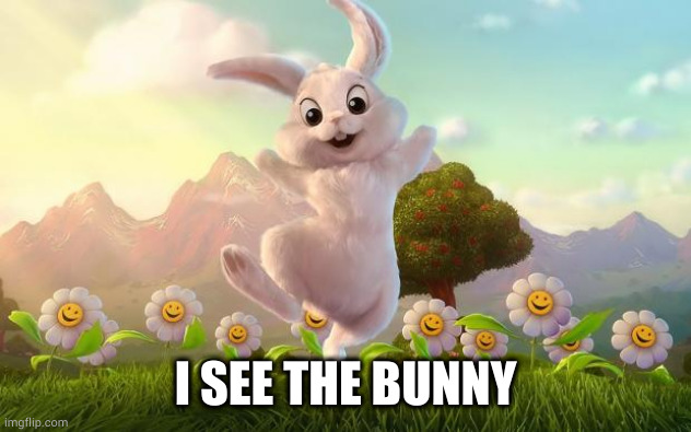 Easter-Bunny Defense | I SEE THE BUNNY | image tagged in easter-bunny defense | made w/ Imgflip meme maker