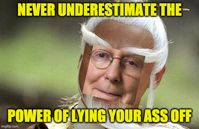 Wise Man Is Impressed | NEVER UNDERESTIMATE THE POWER OF LYING YOUR ASS OFF | image tagged in wise man is impressed | made w/ Imgflip meme maker