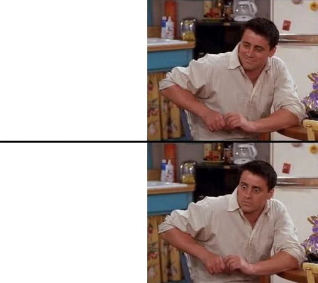 shocked Joey Blank Meme Template