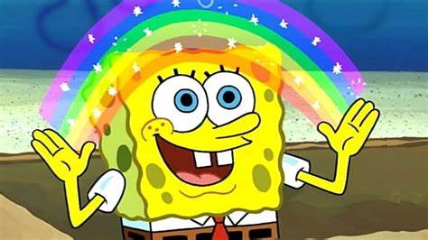 spongebob rainbow Blank Meme Template