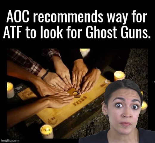 AOC knows how to find ghosts | image tagged in black box meme | made w/ Imgflip meme maker