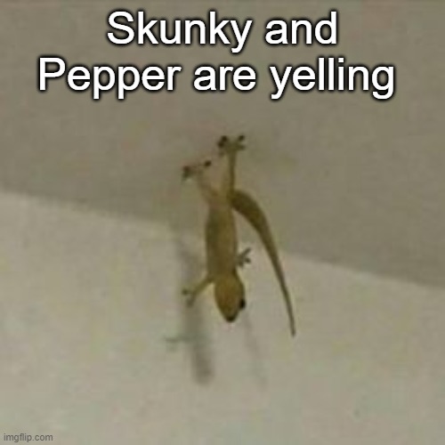 Skunky and Pepper are yelling | made w/ Imgflip meme maker